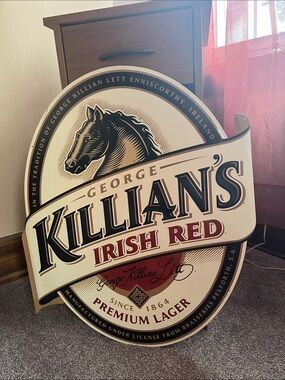 George Killian's Irish Red Wall Tin Sign - Red and Cream